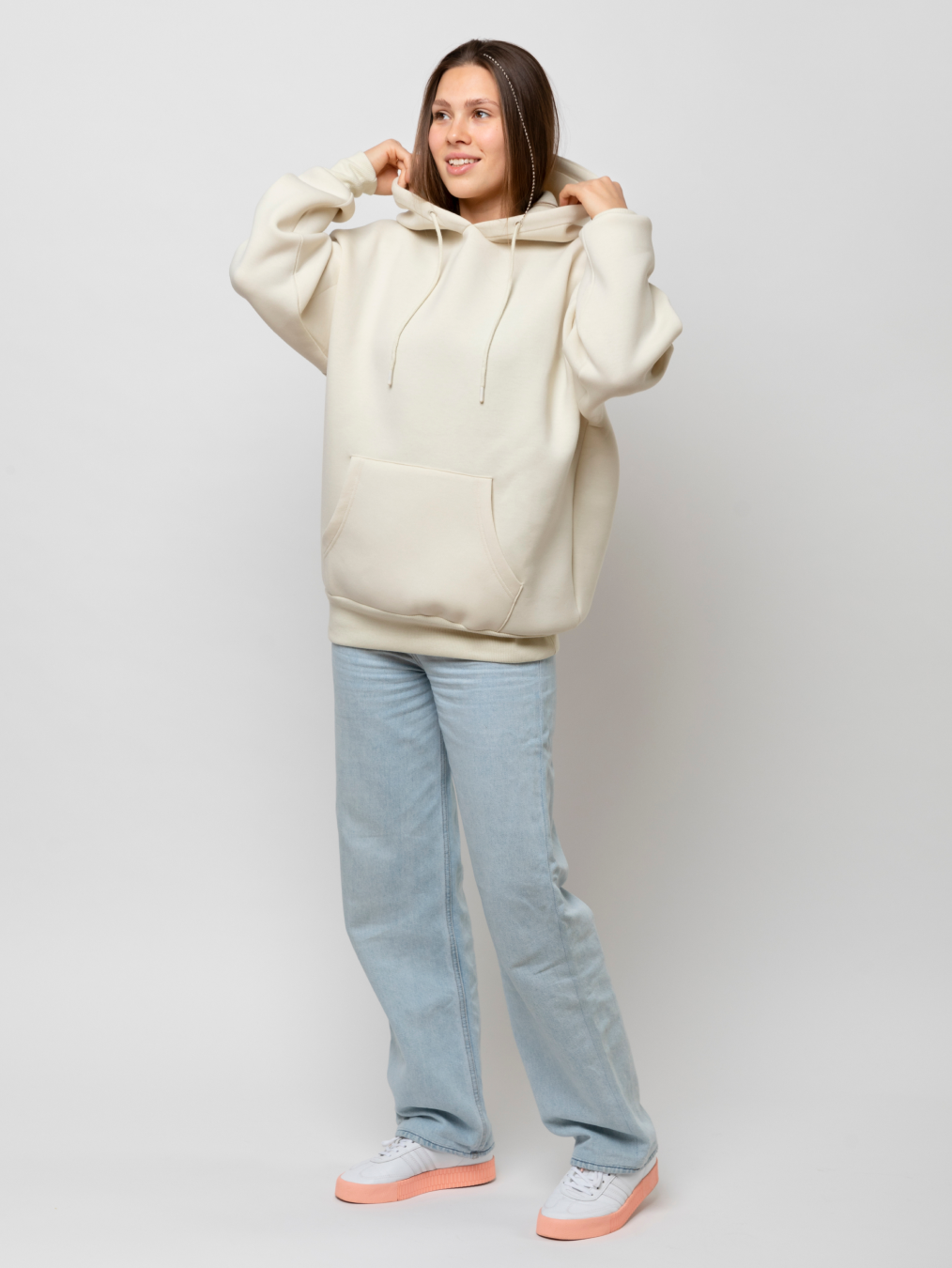 womens basic hoodies with front pocket