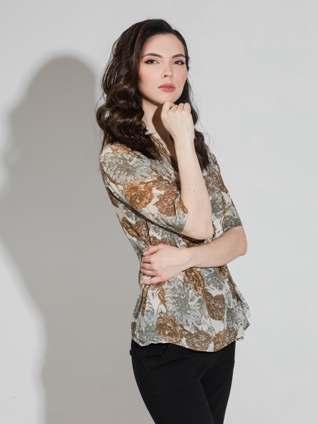 chiffon sheer mesh shirt top long sleeve drop shoulder blouse