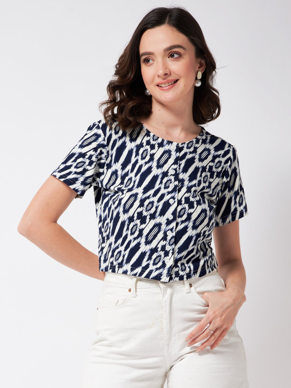 calvin klein women's printed side ruched