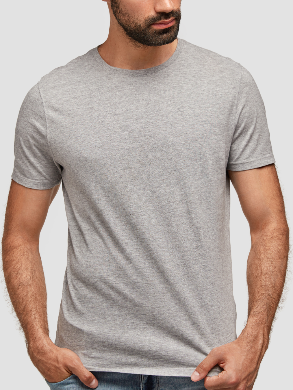 grey htr classic men's round neck t-shirt