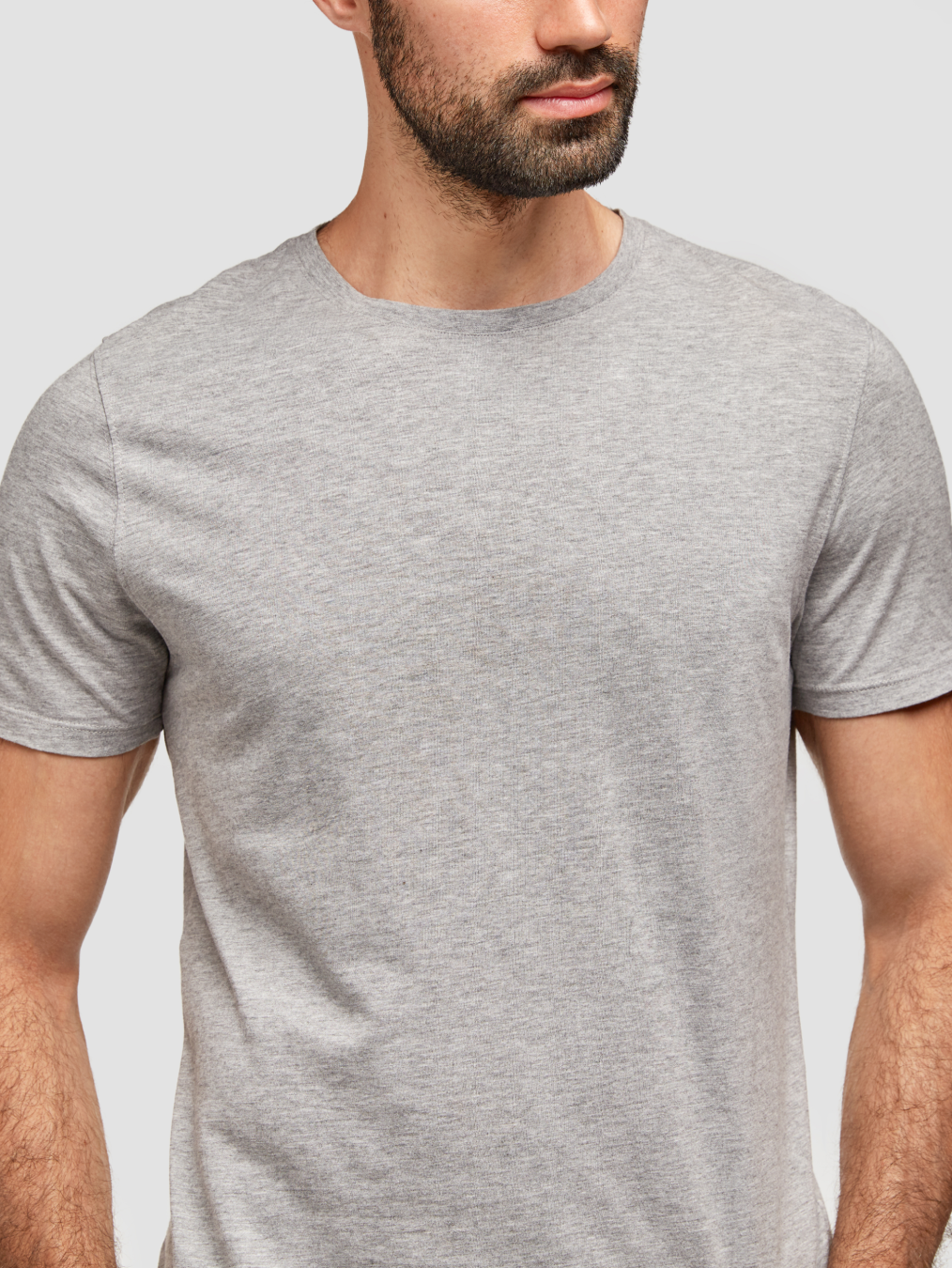 grey htr classic men's round neck t-shirt